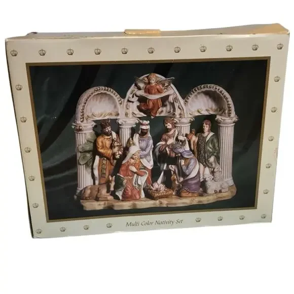 Multi Color Nativity Set - Picture 1 of 2